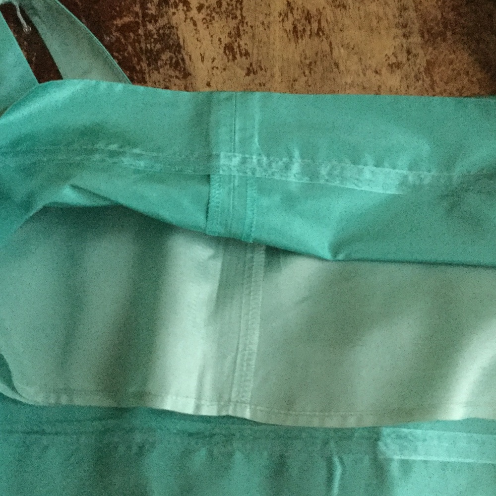 NWT J. Crew Silk Taffeta Clementine Dress Aqua Event Cocktail - Sz 8 - Picture 9 of 11